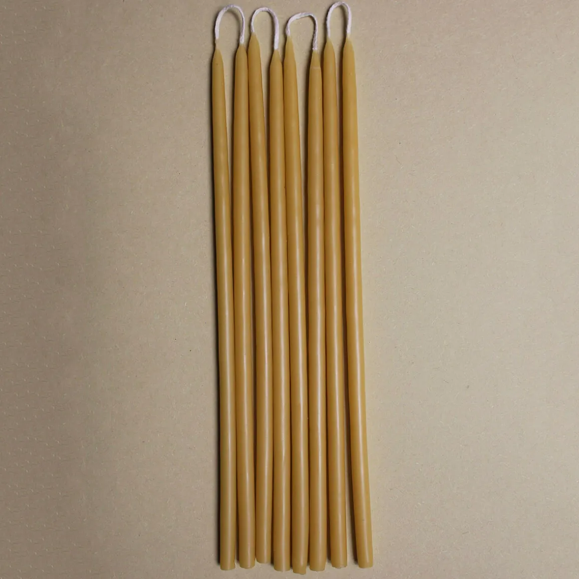 8 Celebration Extra Long Birthday Candles in Natural by Wax Atelier