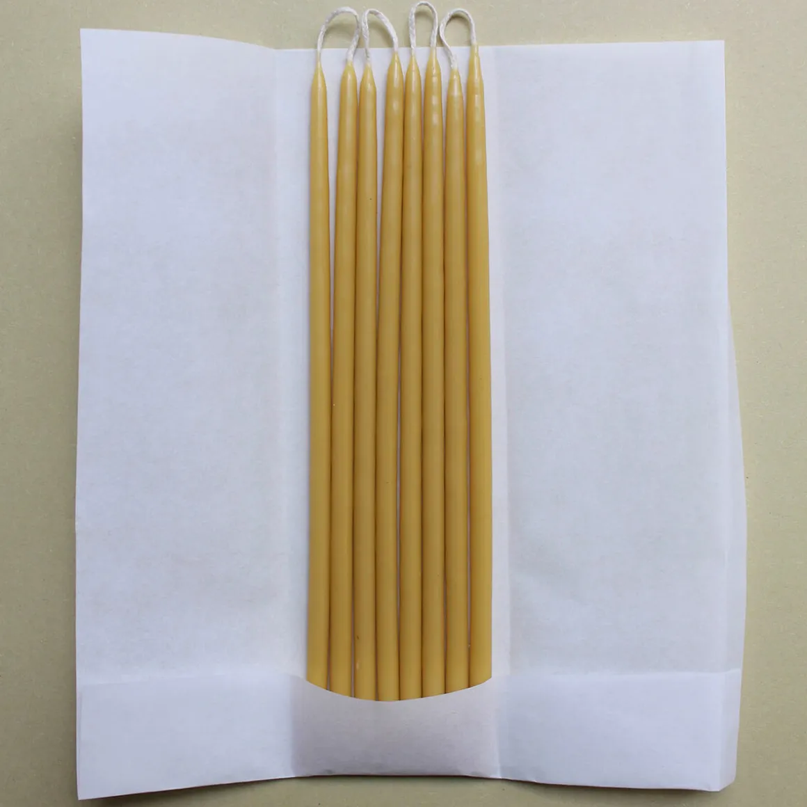 8 Celebration Extra Long Birthday Candles in Natural by Wax Atelier