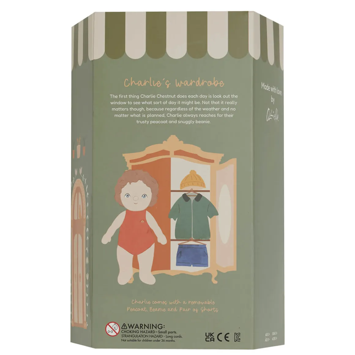 Charlie Chestnut Dress Me Dinky Dinkums Doll by Olli Ella