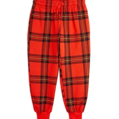 Check AOP Sweatpants in Red by Mini Rodini