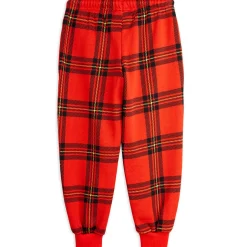 Check AOP Sweatpants in Red by Mini Rodini