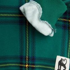 Check AOP Sweatshirt in Green by Mini Rodini