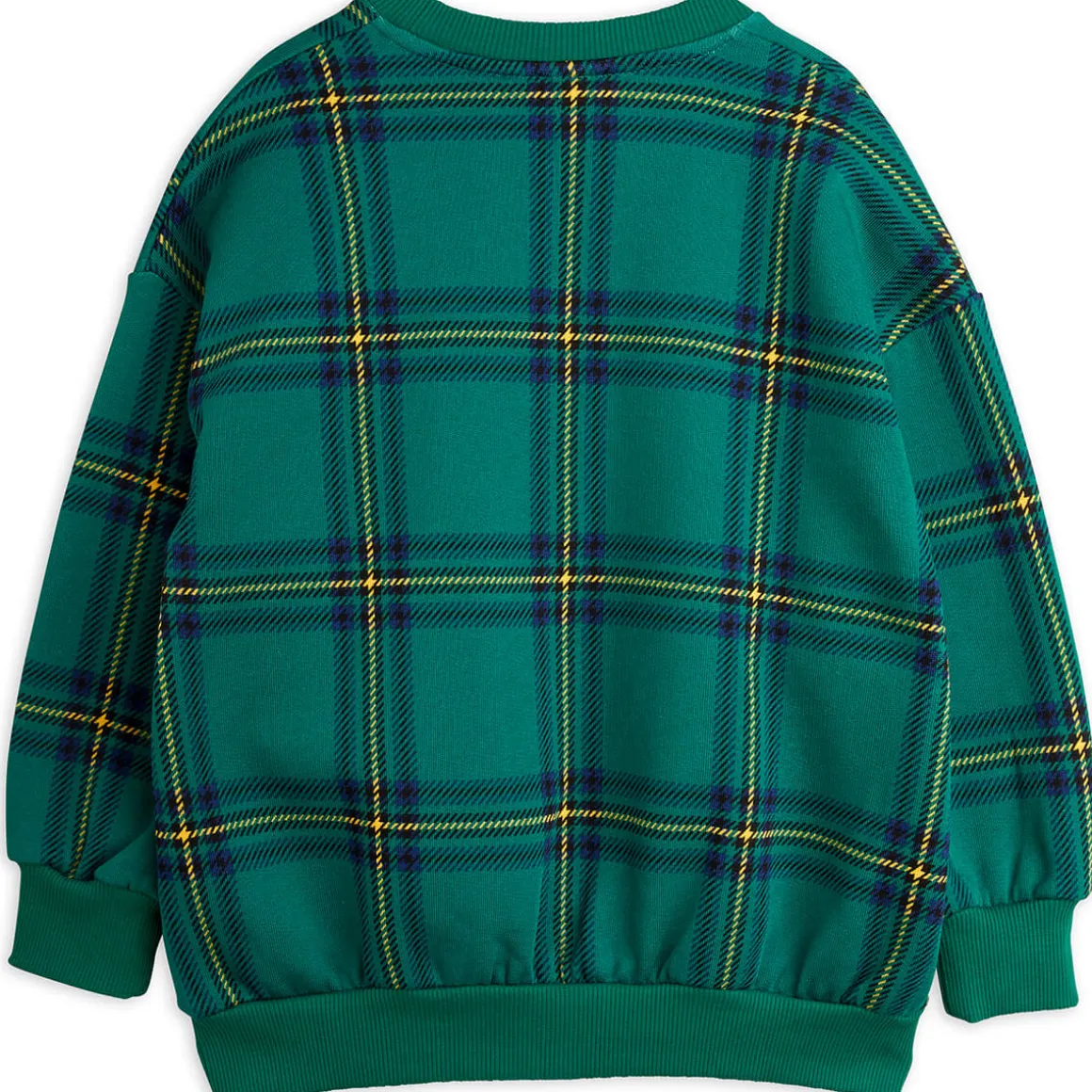Check AOP Sweatshirt in Green by Mini Rodini