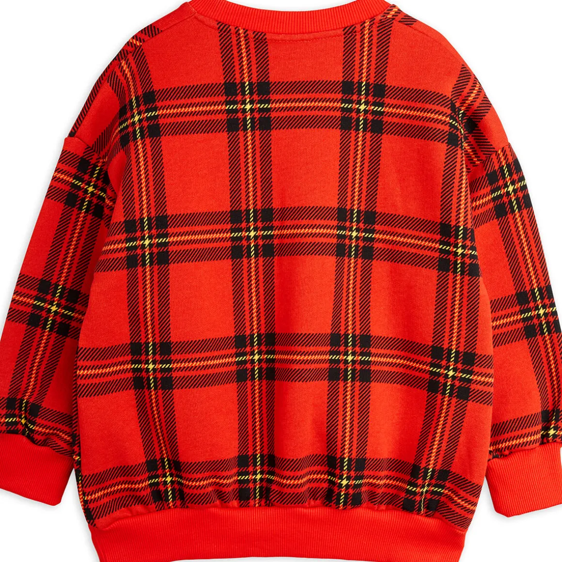 Check AOP Sweatshirt in Red by Mini Rodini