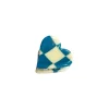 Checkerboard Heart Mini Hair Claw (2cm) in Blue by Hello Sakura