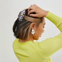 Checker Hair Claw in Bloom by Chunks