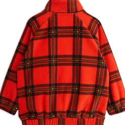 Check Fleece Jacket in Red by Mini Rodini