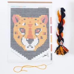 Cheetah Wall Art Needlepoint Kit by Sozo