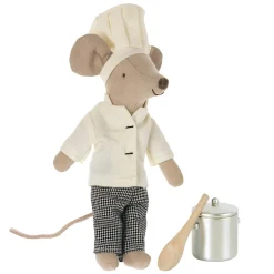 Chef Mouse with Soup Pot and Spoon by Maileg
