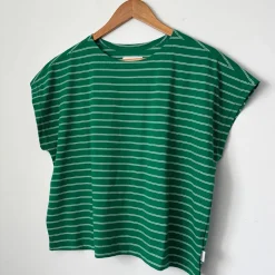 Cherie Tee in Green / White by Le Bon Shoppe