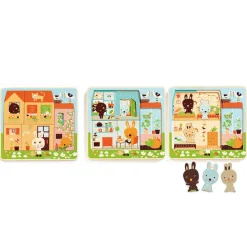 Chez Carrot 3 Layer Wooden Puzzle by Djeco