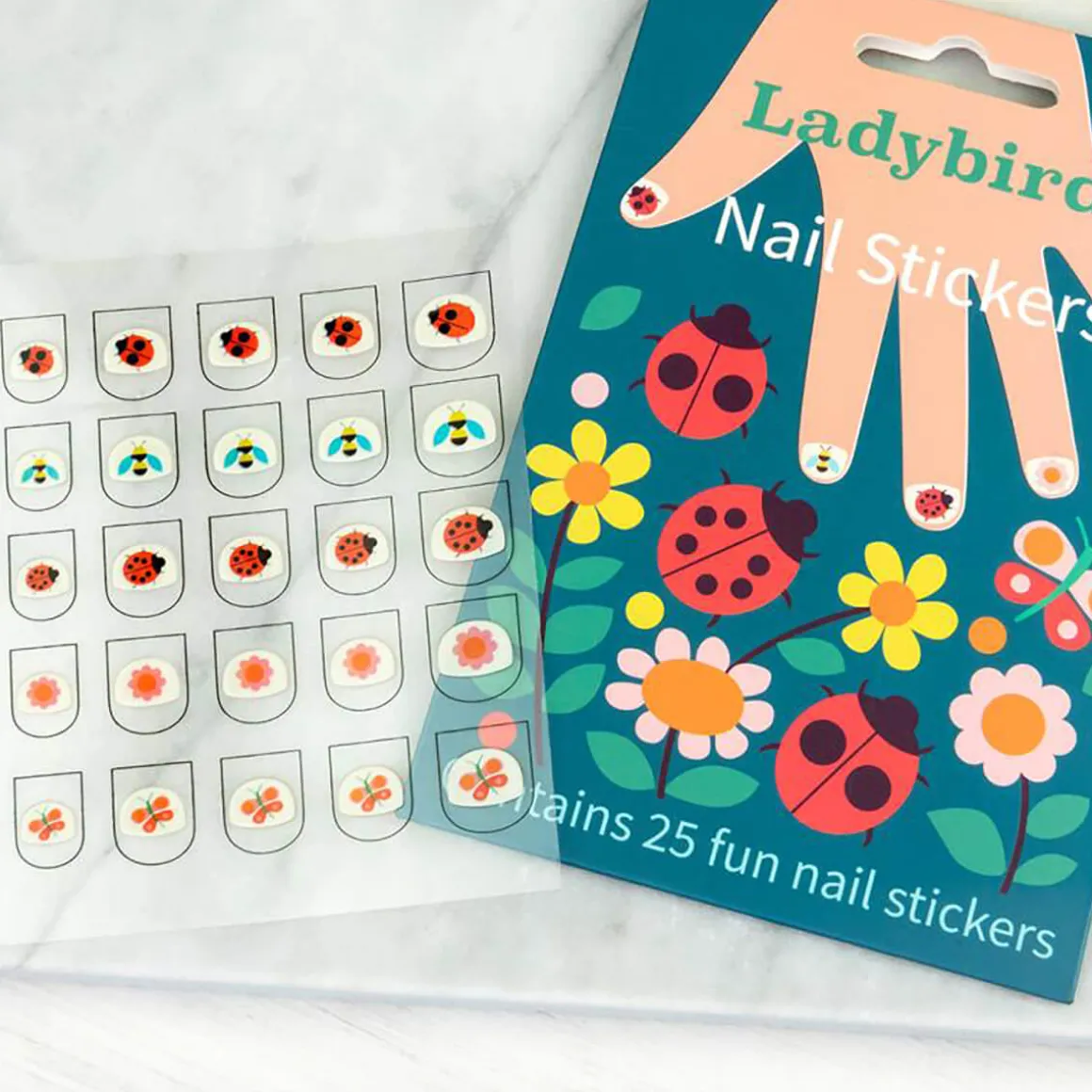 Children's Nail Stickers Ladybird by Rex London