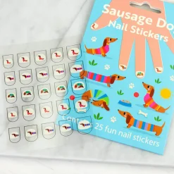 Children's Nail Stickers Sunny Sausage Dog by Rex London