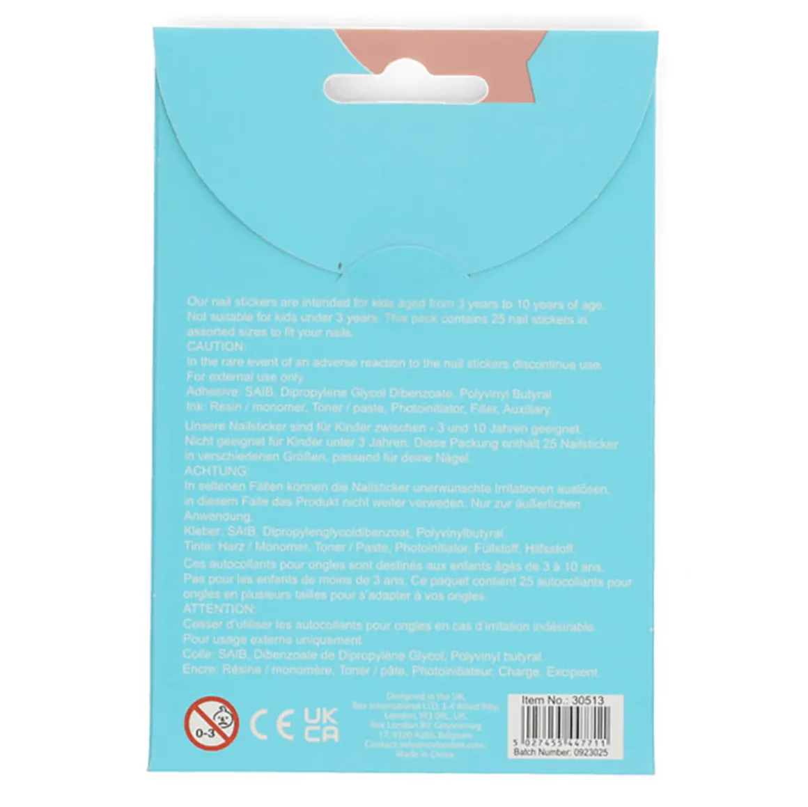 Children's Nail Stickers Sunny Sausage Dog by Rex London