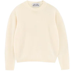 Chloe Shiny Sweater in Off White by The Tiny Big Sister - Last Ones In Stock - EUR 34-38 (UK 6-10)
