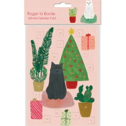 Chou Chou Chat Advent Calendar Greetings Card By Roger La Borde