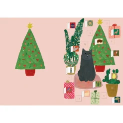 Chou Chou Chat Advent Calendar Greetings Card By Roger La Borde