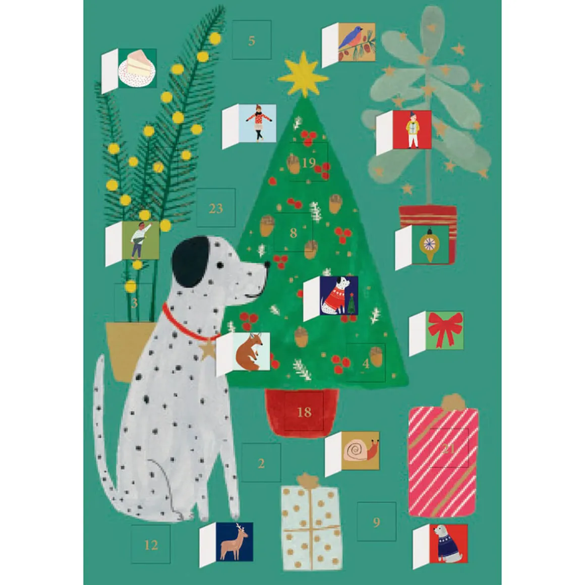 Chou Chou Chien Advent Calendar Greetings Card By Roger La Borde