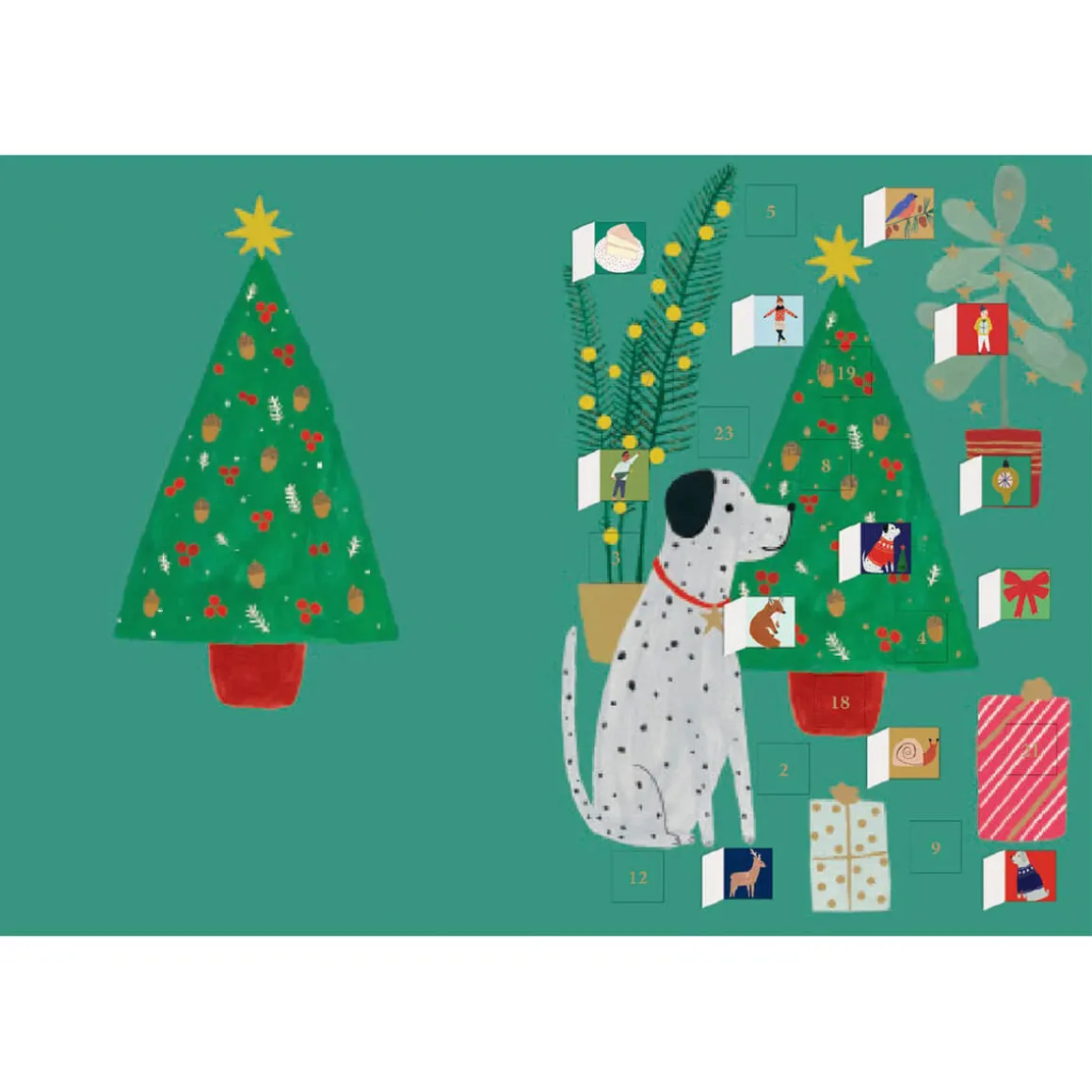 Chou Chou Chien Advent Calendar Greetings Card By Roger La Borde