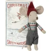 Christmas Big Brother Mouse in a Matchbox by Maileg