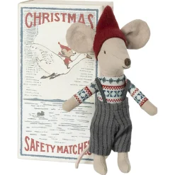 Christmas Big Brother Mouse in a Matchbox by Maileg