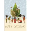 Christmas Procession Christmas Greetings Card By Roger La Borde