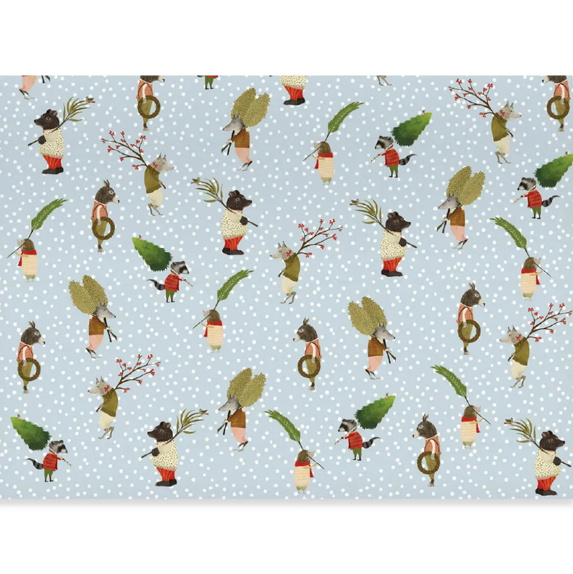 Christmas Procession Gift Wrap by Roger La Borde
