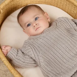 Chunky Knit Sweater in Fog by Quincy Mae