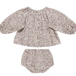 Cici Set in Mauve Ditsy by Quincy Mae