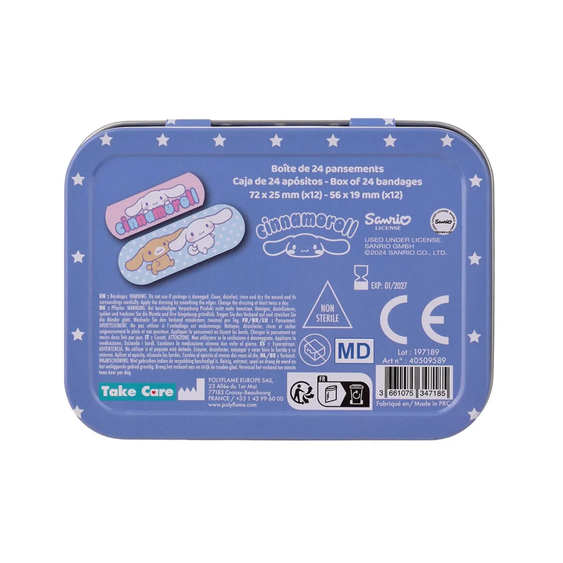 Cinnamoroll Metal Bandage Box by Take Care