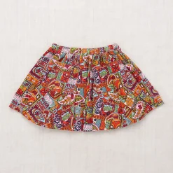 Circle Skirt in Red Flame Groovy Paisley by Misha & Puff