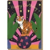 Circus Tiger Birthday Greetings Card by Bex Parkin for Earlybird Designs