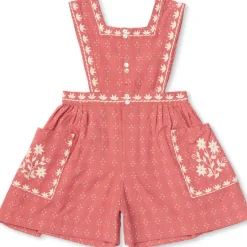 Clara Romper in Coral Crossstitch by Lali