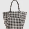 Cloud Bag in Black And White Gingham by Baggu