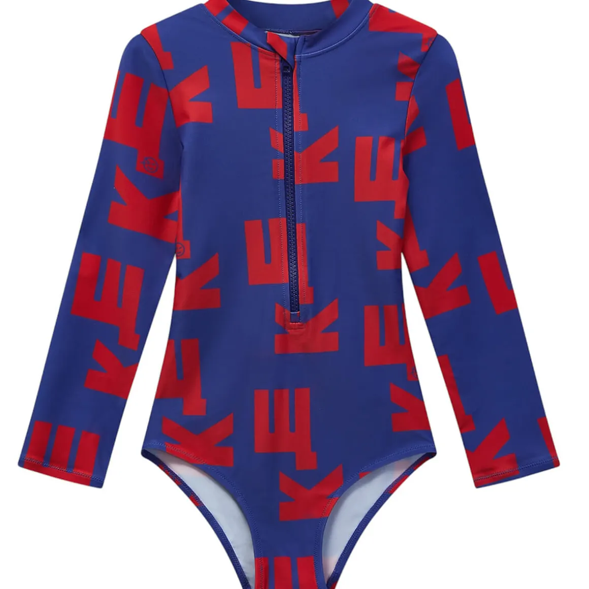 Cloud Sleeve Swimsuit in Klein Blue / Red by Wynken