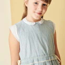 Colima Dress in Light Blue Stripe by Caramel