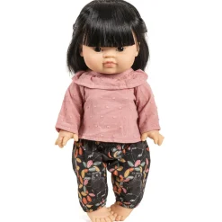 Coline Outfit (34cm Doll) in Bird Print / Tea Rose by Minikane