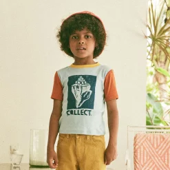 Collect Ringer Tee in Sky by Misha & Puff - Last Ones In Stock - 2-6 Years