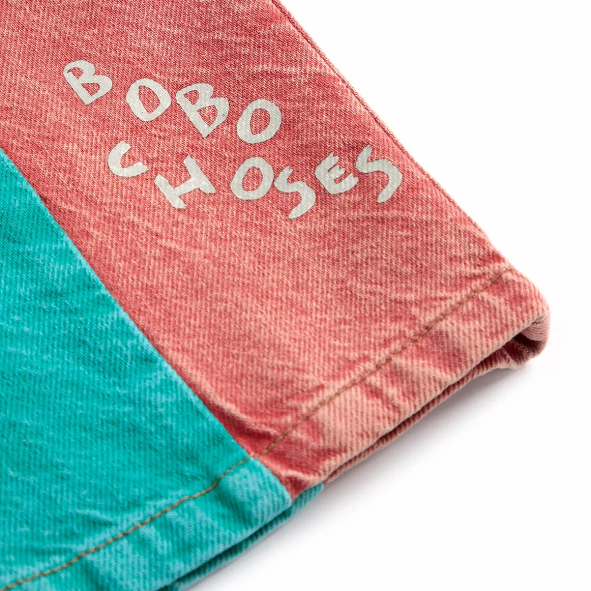 Colour Block Denim Shorts by Bobo Choses