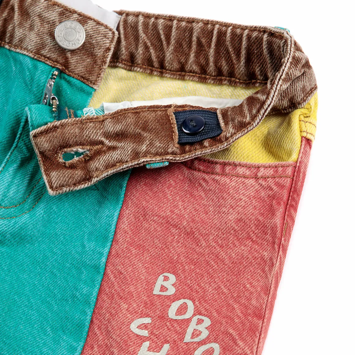 Colour Block Denim Shorts by Bobo Choses
