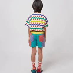 Colour Block Denim Shorts by Bobo Choses