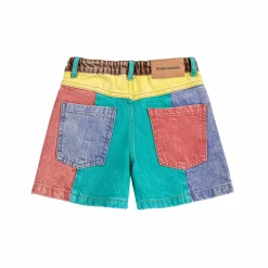 Colour Block Denim Shorts by Bobo Choses