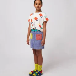 Colour Block Denim Skirt by Bobo Choses