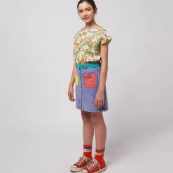 Colour Block Denim Skirt by Bobo Choses