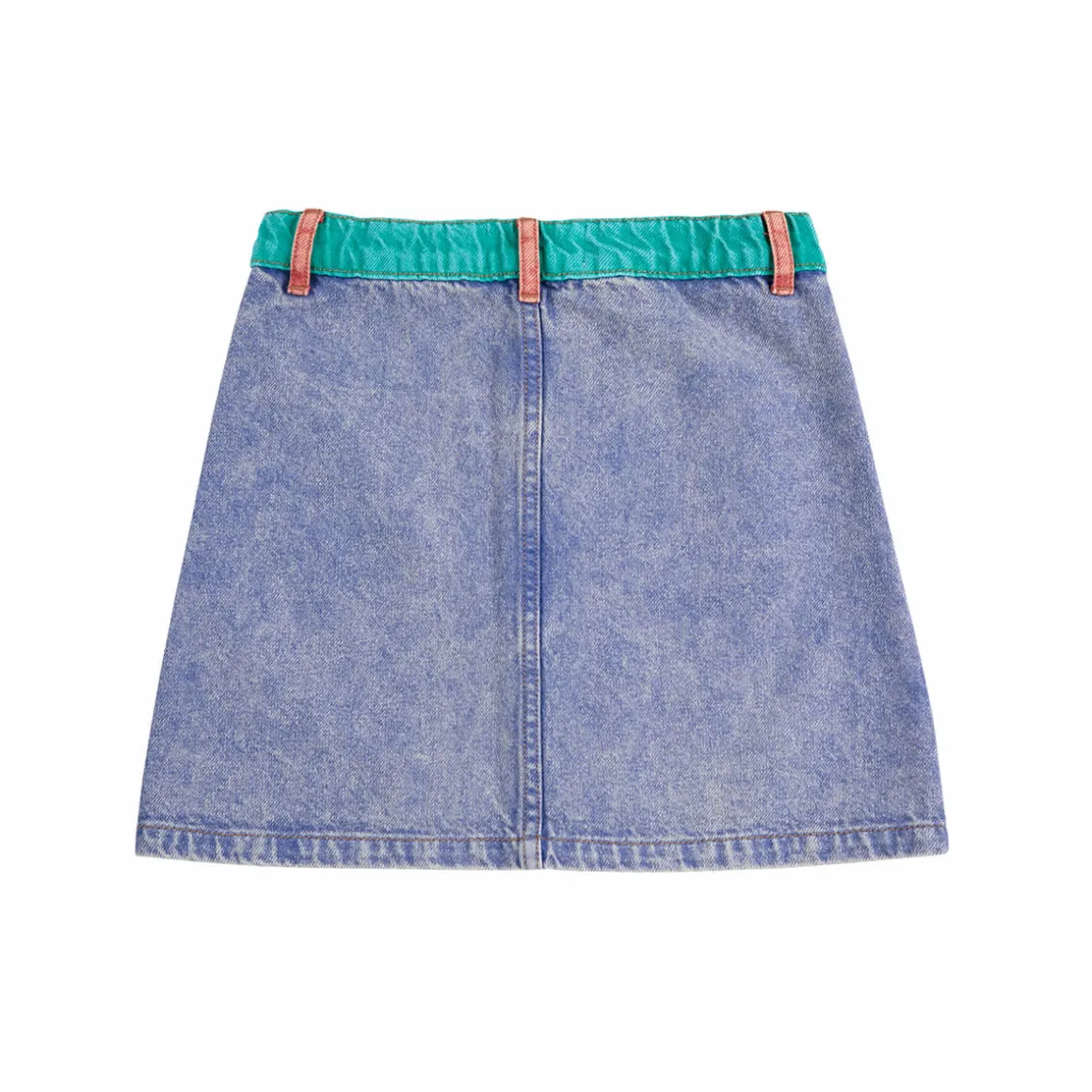 Colour Block Denim Skirt by Bobo Choses