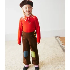 Colour Block Sailor Pant in Nut Brown by Misha & Puff