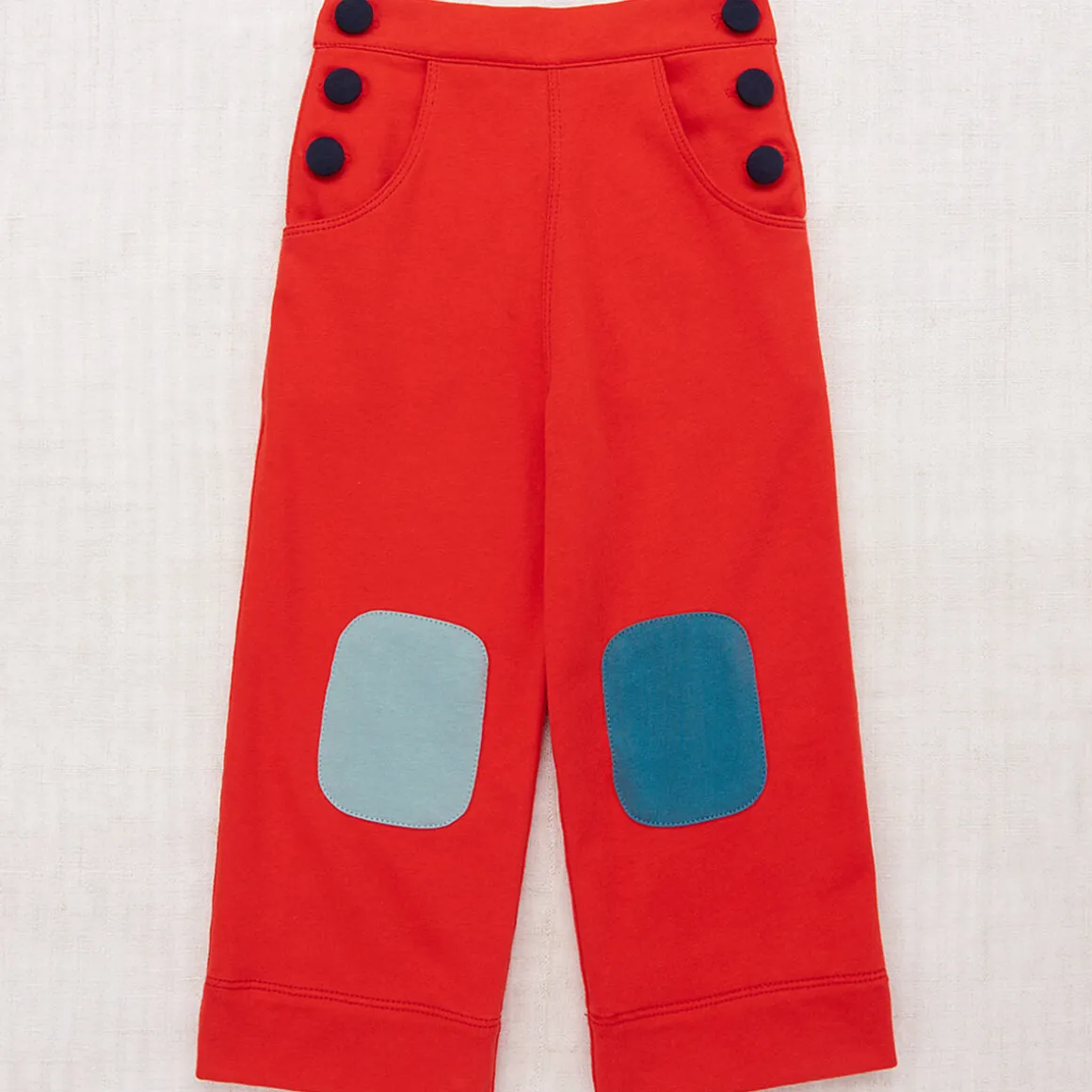 Colour Block Sailor Pant in Red Flame by Misha & Puff - Last Ones In Stock - 2-6 Years