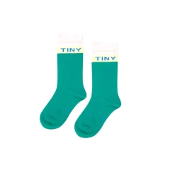 Colour Block Socks in Emerald by Tinycottons