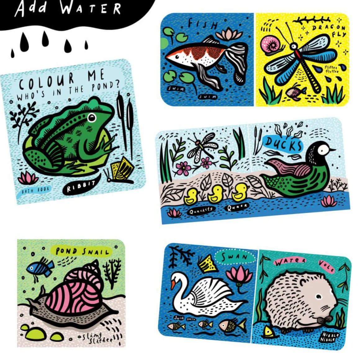 Colour Me: Who's In The Pond? Baby's First Bath Book By Surya Sajnani