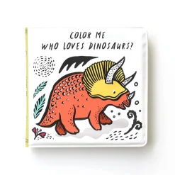 Colour Me: Who's Loves Dinosaurs? Baby's First Bath Book By Wee Gallery